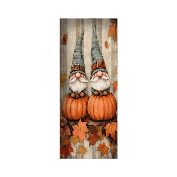 Eliaeconx Thanksgiving Door Banner, 35x78 Inch Holiday Welcome Sign, Seasonal Wall Hanging for Front Door Decorations, Multicolor