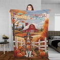 thumbnail image 3 of Thanksgiving Brittany Spaniel Pilgrim Grateful, Thankful, Blessed Fall Welcome Cozy Fleece Blanket Brittany Dog Lover Gifts Idea Warm Soft Throw Blanket - 00021, 3 of 5