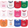 Hudson Baby Unisex Baby Cotton Terry Drooler Bibs with Fiber Filling