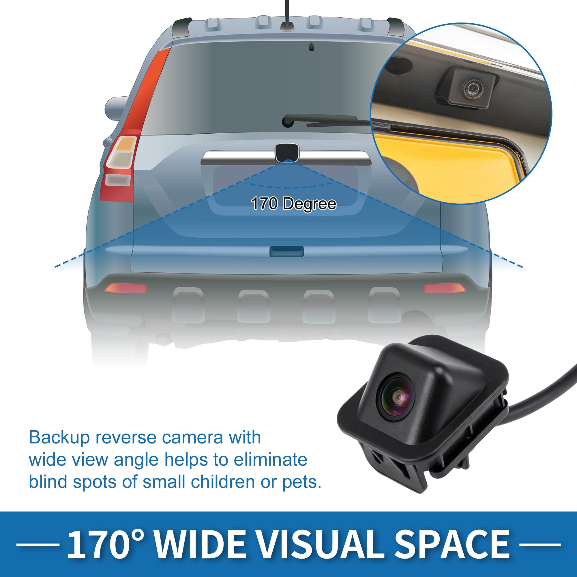 Unique Bargains Rear View Camera for Chevrolet Impala 2014-2020 Sedan Park Assist