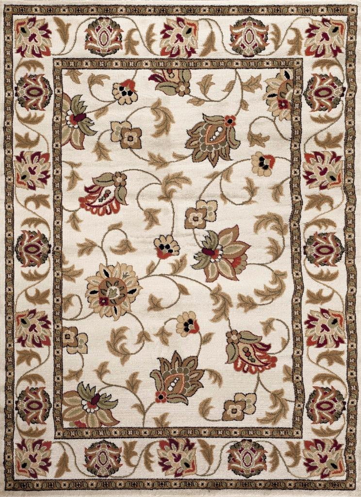 Persian Rugs 1005 Cream Fl Oriental Area Rug 5x7