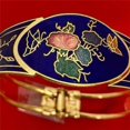 thumbnail image 1 of Designer Jewelry BLCLOISONNE Cloisonne Yellow Gold Plated Hinged Bangle NWT, 1 of 1