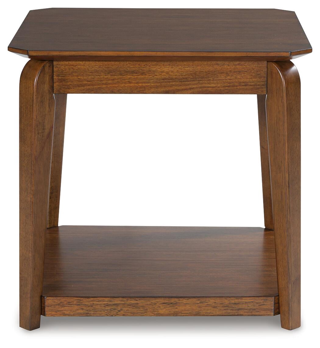 Signature Design by Ashley Trenmour MId-Century Square End Table, Medium Brown