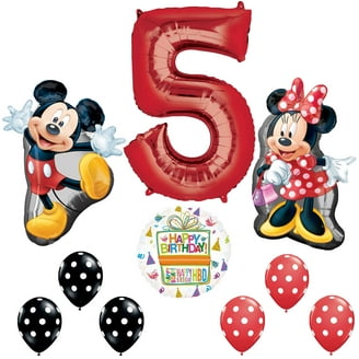 Mickey and Minnie Mouse Full Body 4th Birthday Supershape Balloon