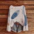 thumbnail image 4 of Bovemsi Sweaters for Women Cozy Women's Art Print Casual Pullover Sweater Knitted Fashion Long Sleeve Crewneck Blouse Winter Top Fall Sweaters, 4 of 4