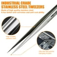 thumbnail image 3 of DEXIMRO Precision Tweezers, Stainless Steel Pointed Tweezers for Craft, Electronics, Soldering, Experimental Work, Jewelry-Making, Non-Magnetic Industrial Tweezers, 3 of 7