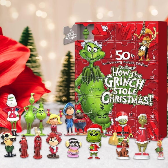 Xmas Present Autolock Advent Calendar Christmas Advent Calendar 2023, 24 Pieces Cartoon Elf Figures - SNNGV_Perfect Gift