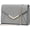 A-grey, variant on Women Elegant Faux Leather Evening Envelope Clutch Purse Foldover Bags for Party Wedding Prom