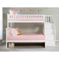 thumbnail image 2 of Atlantic Furniture Lit Superposé Columbia avec Escalier, Simple/double, Blanc, 2 of 5
