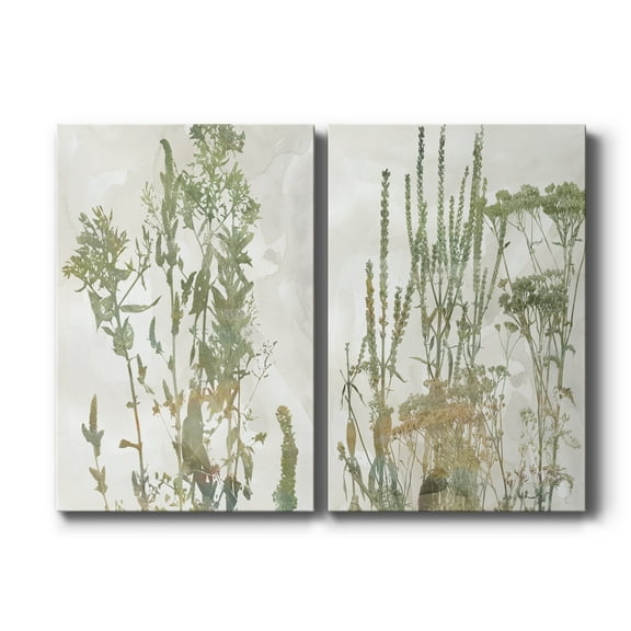 Untamed Garden I Premium Gallery Wrapped Canvas - Ready to Hang - Set of 2 - 8 x 12 Each