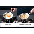thumbnail image 4 of Nonstick Mini Frying Pan 16CM with Wooden Handle – Stainless Steel Skillet, White Granite Coating, Omelet & Egg Pan, Dishwasher Safe, Induction Compatible – Size: 16CM, 4 of 8