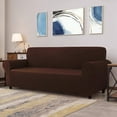 thumbnail image 2 of CHUN YI 1 Piece Stretch Houndstooth Sofa Slipcover Couch Cover (Chocolate, Loveseat), 2 of 5