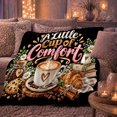 thumbnail image 6 of Little Cup Of Comfort Coffee Still Life Autumn, Playful Food Art Scene, Warm Flannel Blanket for Ranch House and Living Room, Art Lovers Thanksgiving Gift, Playful Home Decor, 6 of 9