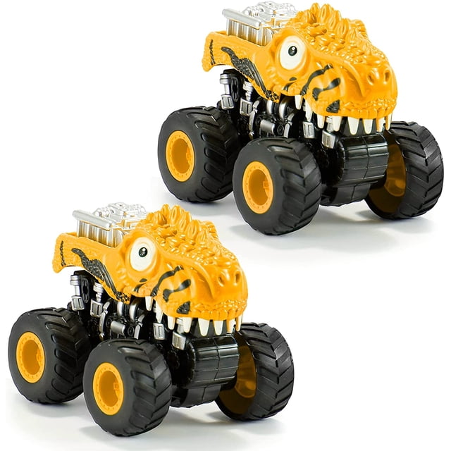 Carros de juguete Monster Truck Pull Back con diseño de dinosaurio de 2 a 7 años