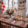 thumbnail image 5 of Red Grey Ombre Round 13 Inch Placemats Set of 6, Modern Gradient Abstract Art HeatResistant Non Slip Place Mats for Dining Table, Wipeable Braided Kitchen Table Mats for Housewarming, 5 of 9