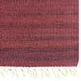 thumbnail image 4 of Rugsotic Carpets Eco-Friendly Woven Hand Woven Kilim Flat Weave Dark Red Solid Area Rug, 6'x6' Square, Antimicrobial, 4 of 9