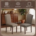 thumbnail image 5 of AFO Upholstered Dining Chairs Set of 6, Fabric Parsons Kitchen Chairs with Nailhead Trim, High-Density Cushion & Solid Wood Legs, For Dining Room, Living Room, Restaurant & Cafe, Camel, 5 of 8