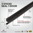 thumbnail image 3 of M-D Building Products 43347 81 in. Brown Premium Rubber PLATINUM™ Top and Sides Door Seal for Doors with Kerf/Channel, 3 of 10