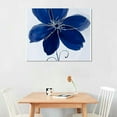 thumbnail image 3 of COMIO  Navy Blue Wall Art for Bathroom Decor, Abstract Flower Painting Canvas Print Artwork Framed Set Blue and white Wall Decor for Bedroom, Small, 3 of 5