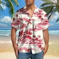 thumbnail image 1 of Blusa y camisa de manga corta con cuello vuelto para hombre, blusa informal de moda con botones y manga corta para hombre, 1 of 5