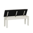 thumbnail image 2 of Jane Vanilla White & Light Gray Bench, 2 of 17