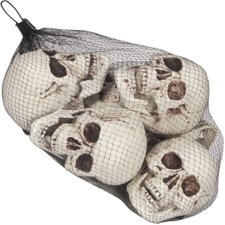 loftus 13 bag of skulls halloween decoration props white black 6 pack