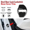 thumbnail image 3 of x xotic tech Door Lock Protector Cover, Stainless Steel Car Door Lock Latches Buckle Decor Trim Interior Accessories Compatible with Tesla Model 3 2017-2024 , Model Y 2020-2024 (4pcs,Carbon Look), 3 of 9