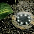 thumbnail image 2 of Bell + Howell Solar Disk Lights, Slate Stone, 8-pack, 2 of 3