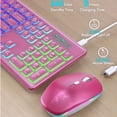 thumbnail image 3 of Wagpak Wireless Keyboard and Mouse Combo RGB Backlit Rechargeable 2.4GHz Quiet 108 Keys Keyboard-Wine Red, 3 of 6