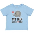 thumbnail image 3 of Inktastic My Lala Loves Me Grandkids Elephant Boys or Girls Baby T-Shirt, 3 of 5