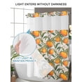 thumbnail image 4 of No Hook Cloth Fabric Shower Curtain with Snap in Liner, Country Orange Waterproof Shower Curtains Set with See Through Top Window, Summer Spring Botanical Plants Leaves Bath Curtains Shower 72"x78", 4 of 6