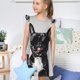 thumbnail image 4 of Fotbe Cool French Bulldog Wine Vestido de Dormir para Niñas de 3 a 10 Años, Mangas Cortas, Estilo Princesa, Pijama Camisón con Mangas Voladas-Medium, 4 of 6