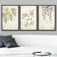 thumbnail image 2 of wall26 Framed Canvas Print Wall Art Set Victorian Style Purple Hanging Flowers Nature Floral Illustrations Realism Rustic Scenic Colorful Wilderness for Living Room, Bedroom, Office - 24"x36&quo, 2 of 5