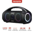 thumbnail image 2 of Aiwa Wireless Boombox Bluetooth Speaker, 120W Peak Power, IPX7 Waterproof, 15Hr Playtime, 7 LED Light Modes, USB-C Fast Charging, True Wireless Pairing, Outdoor & Party Speaker, 2 of 7
