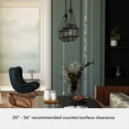 thumbnail image 6 of Hunter - Indria 1-light Rustic Iron, Medium Size Pendant Light, Dimmable, Geometric Shaped, for Bedrooms, Dining, Living Rooms - 19363, 6 of 8