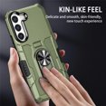 thumbnail image 5 of Compatible for Samsung Galaxy S21 Plus Case with Kickstand & Slide Camera Cover, Built-in 360° Rotate Ring Stand Magnetic Car Military Grade Shockproof Phone Case for Samsung Galaxy S21 Plus,Green, 5 of 10