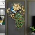 thumbnail image 3 of Large Modern Wall Clock for Living Room Decor, 36.6" Oversized Silent Non-Ticking Gold Wall Clock with Crystal Accents, Decorative Metal Wall Clock with Easy-Read Numbers, 3 of 14