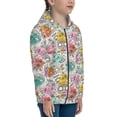 thumbnail image 5 of Kdxio Skull and Flowers Pattern Kids Boys Girls Zip Up Hoodie 3D Printed Hooded Sweatshirt Hoody Coat with Pocket 7-12 Y-Small, 5 of 6