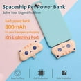 thumbnail image 3 of Small Cute Portable Charger, 2pcs Cute Cat Mini Power Bank With Led Night Light External Ios Portable Phone Charger Battery Pack, 3 of 4