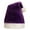Purple, variant on sunsanly Santa Hat with White Plush Ball Christmas Holiday Hat Costume Soft Velvet Xmas Hat for Christmas Parties Family Gatherings