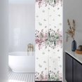 thumbnail image 3 of Vintage Red Green Window Privacy Film, Spring Botanical Summer Eucalyptus Leaves Static Cling UV Sun Blocking Heat Control Window Tint, Non-Adhesive One Way Windows Privacy Cover 17.7''x78.7'', 3 of 7