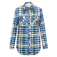 thumbnail image 4 of Enjoytime Womens Button Down Shirts Long Sleeve Plaid Shackets Business Work Casual Blouse Tops, 4 of 7