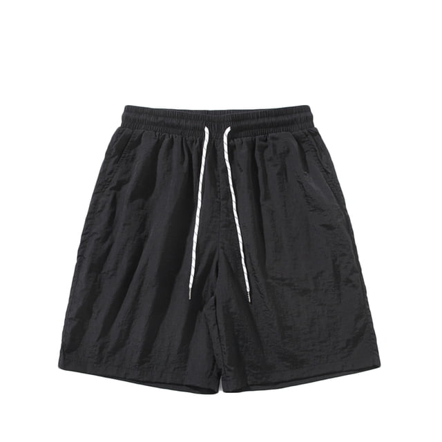 Yuyuzo Athletic Shorts for Men Drawstring High Waisted Sweat Shorts Wide Leg Loose Fitted Workout Shorts