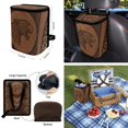 Forchrinse 17 Pcs Car Seat Covers Full Set Brown Leopard Print ...