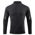 thumbnail image 1 of Camiseta deportiva para hombre, transpirable, de manga larga, para correr, ciclismo, atletismo, entrenamiento, baloncesto, cuello redondo, cremallera, 1 of 2