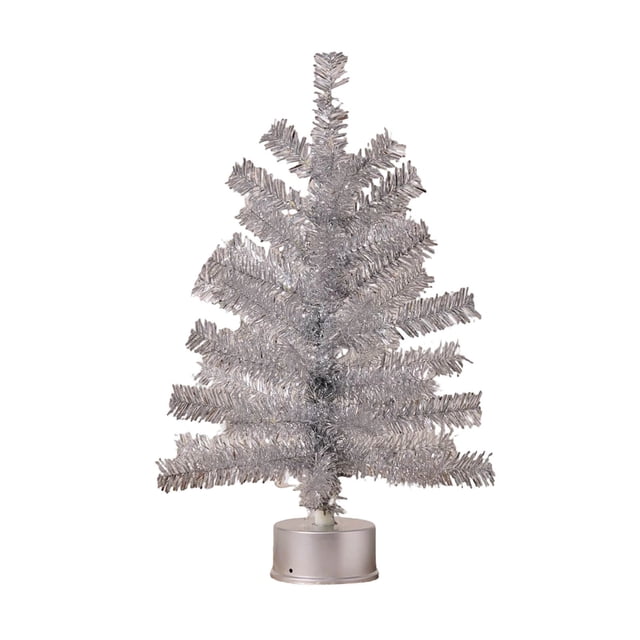 C Flocking Pvc Christmas Tree With Music Box, Rotating Electric Mini Tree With Lights, Patent Decorative Gift For Desktop Holiday