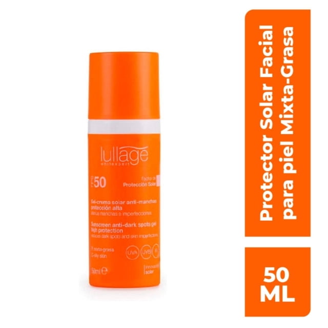 Lullage Bloqueador Solar Antimanchas para piel Mixta-Grasa con Protección UVA, UVB, IR, HEV y SPF50+, 50 ml Lullage Lullage Bloqueador Solar Bloqueador