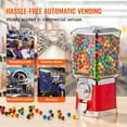 thumbnail image 5 of KFFKFF 17"H Gumball Machine - A Vintage Coin Bank and Candy Dispenser in PC Red, 5 of 8