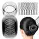 thumbnail image 2 of 50 Piezas Redecillas para Cabello y 100 Piezas Redecillas para Cabello en Forma U para Trabajadores Servicios Alimentos, para Cabello para Mujeres y Hombres Color Negro, 2 of 5