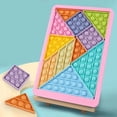 thumbnail image 1 of Rompecabezas HUOGUO Pop It Puzzle Tangram de silicona, 1 of 4